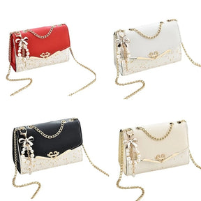 Bolsa Crossbody Brilhante Lily Bege