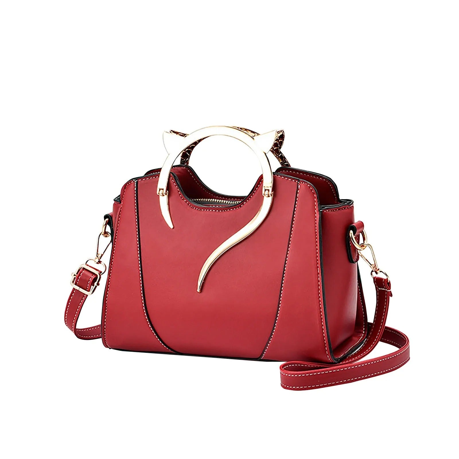 Bolsa Elegante Vintage Bélgica Vermelho