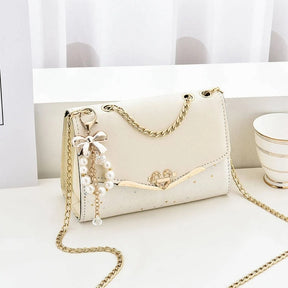 Bolsa Crossbody Brilhante Lily Bege