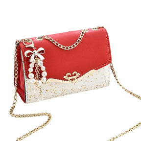 Bolsa Crossbody Brilhante Lily Vermelho