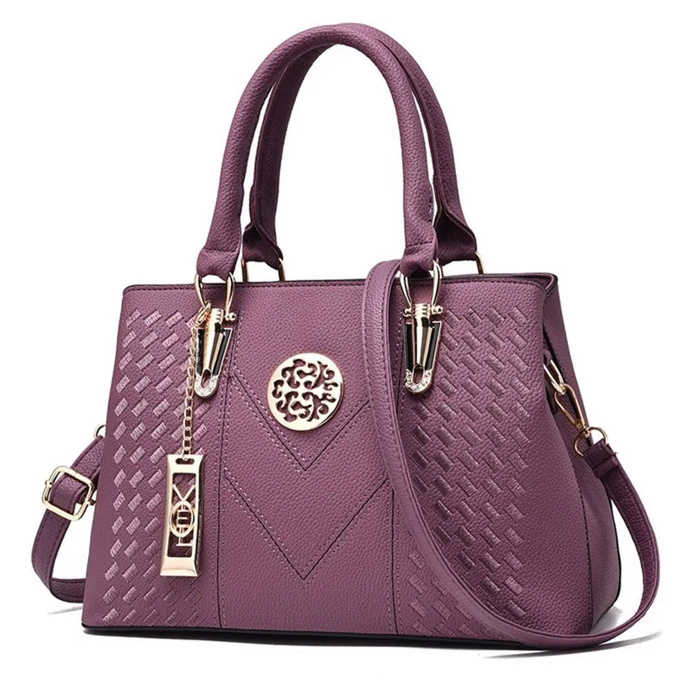 Bolsa Crossbody Duas Alças Vintage - Roxo