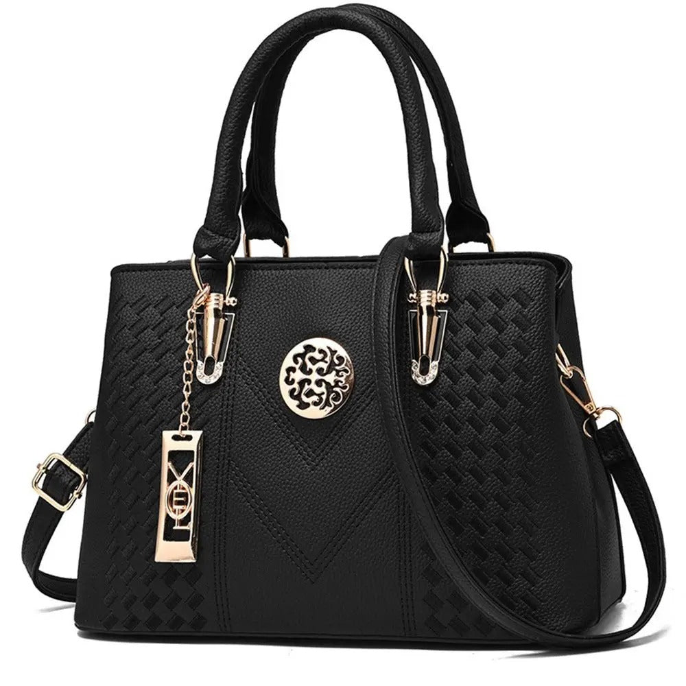 Bolsa Crossbody Duas Alças Vintage - Preto