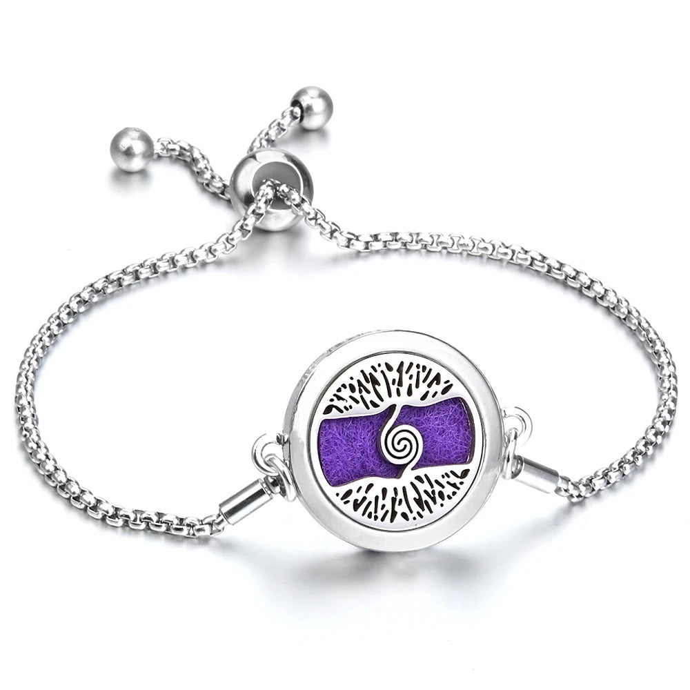 Pulseira Essencial de Prata Glamour Roxo